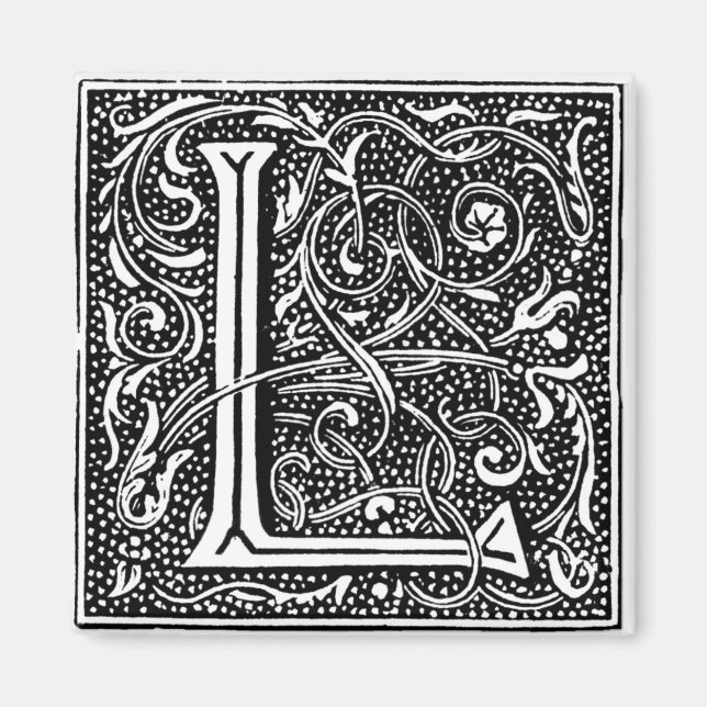 Monogram 'L' with Dots - Magnet (Front)