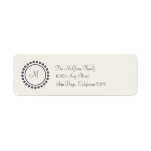 Monogram Label (plum)