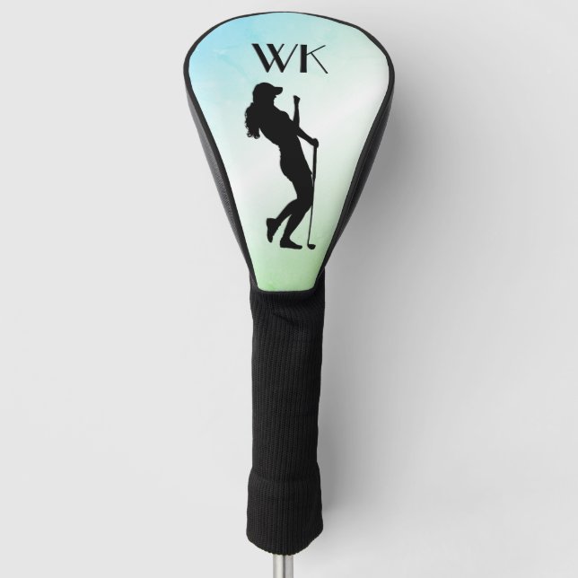 Monogram Ladies Golf Green Golf Head Cover (Front)