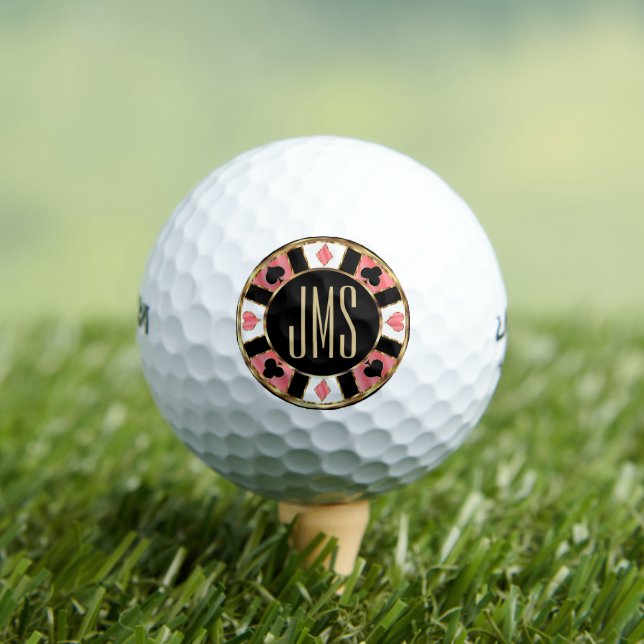 Monogram Las Vegas - Coral Golf Balls (Insitu Tee)