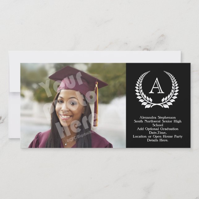 Monogram Laurel Black/White (Front)