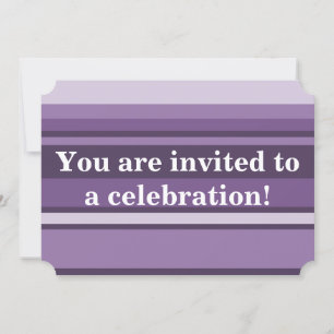Monogram Lavender stripes Invitation
