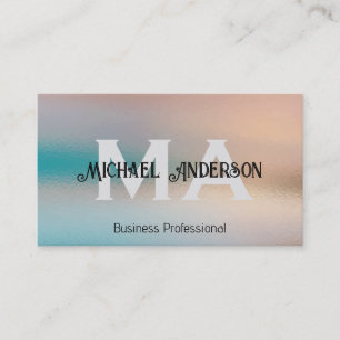 Monogram Layered Text Business Card