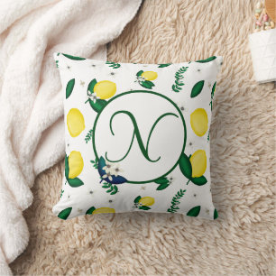 Monogram Lemon Cushion