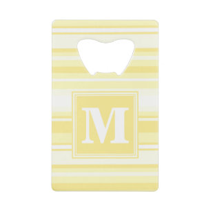 Monogram lemon yellow stripes