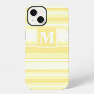 Monogram lemon yellow stripes Case-Mate iPhone cas 13 Case