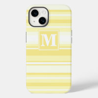 Monogram lemon yellow stripes