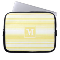 Monogram lemon yellow stripes