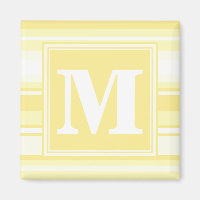 Monogram lemon yellow stripes