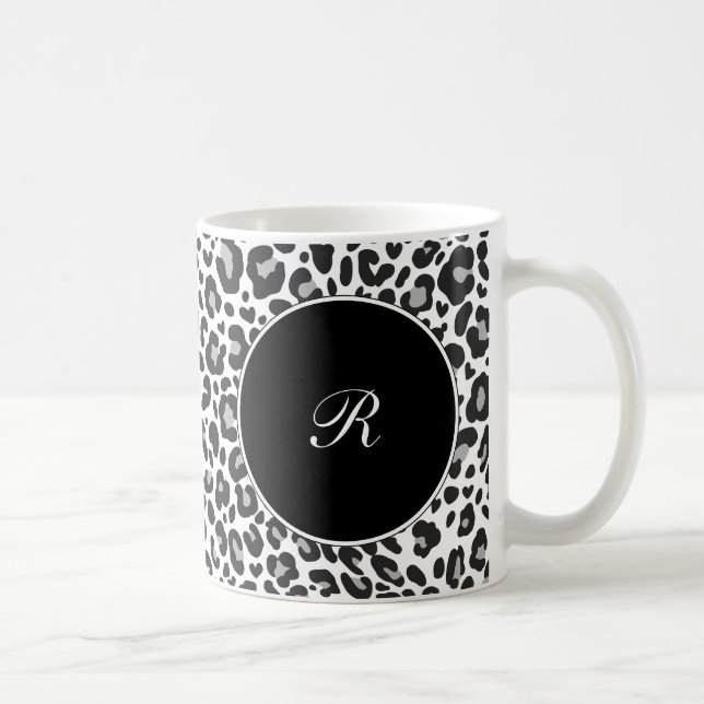 Monogram Leopard Coffee Mugs (Right)