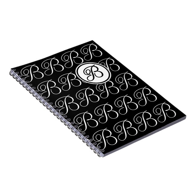 Monogram Letter B Notebook (Right Side)
