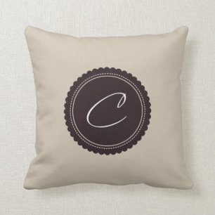 Monogram Letter C Cushion