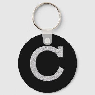 Monogram Letter C Key Ring