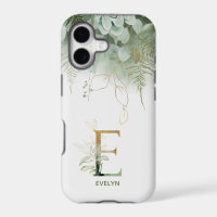 Monogram Letter E Greenery Case-Mate iPhone Case
