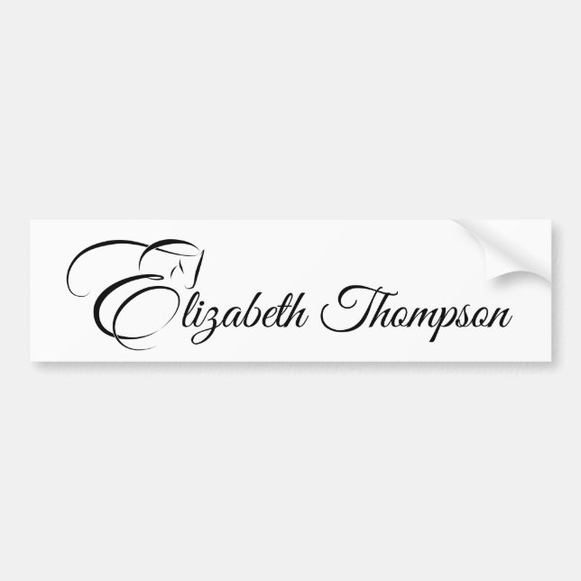 Monogram Letter E Horse  Bumper Sticker (Front)
