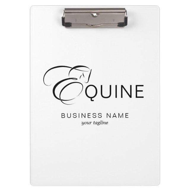 Monogram Letter E Horse Clipboard (Front)
