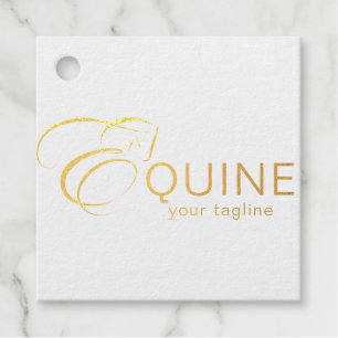 Monogram Letter E Horse Favour Tags