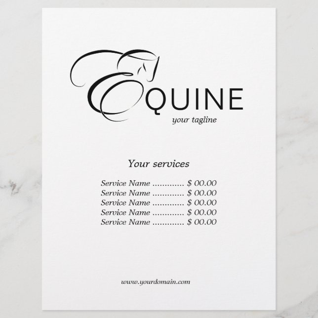 Monogram Letter E Horse Flyer (Front)