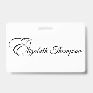 Monogram Letter E Horse  ID Badge
