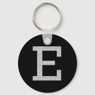 Monogram Letter E Key Ring