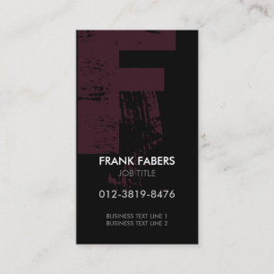 Monogram Letter F Business Card