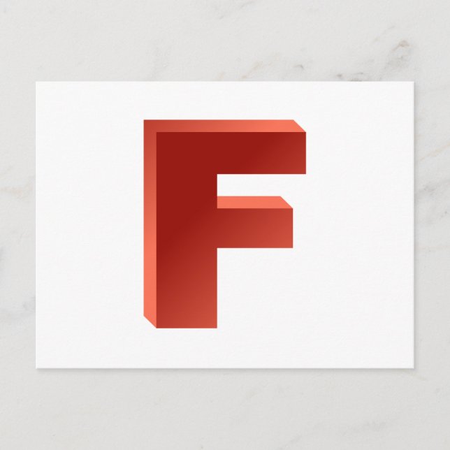 Monogram Letter F Postcard (Front)