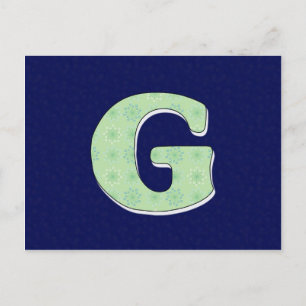 Monogram Letter G Postcard