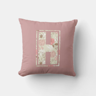 Monogram Letter H Cushion