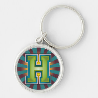 Monogram Letter 'H' Key Ring