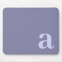 Monogram Letter Heather Blue Minimalist