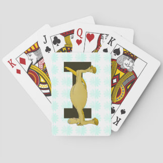Monogram Letter I Pony Personalised Playing Cards