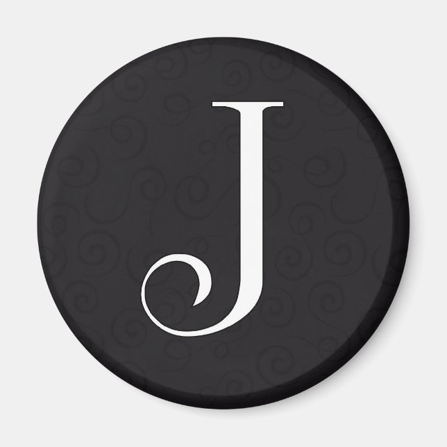 Monogram Letter J Magnet (Front)