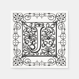 Monogram letter J Napkin
