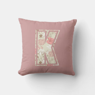 Monogram Letter K Cushion