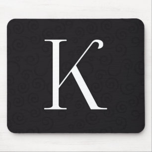 Monogram Letter K Mouse Pad
