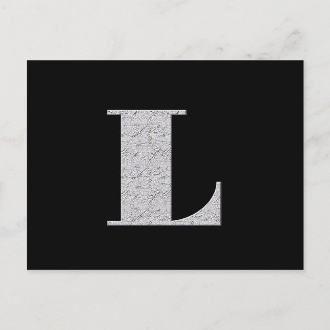 Monogram Letter L Postcard (Front)