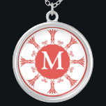 Monogram Letter M Initial Pendant Necklace<br><div class="desc">Show your pride in your initials wearing a monogram letter pendant.The initial silver pendant also makes a memorable gift for any special occasion for the important people of your life.</div>