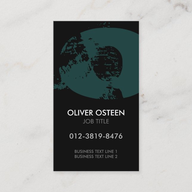 Monogram Letter O Business Card (Front)