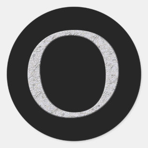 Monogram Letter O Classic Round Sticker