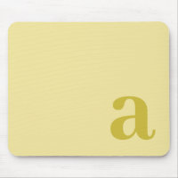Monogram Letter Pale Yellow & Mustard Minimalist