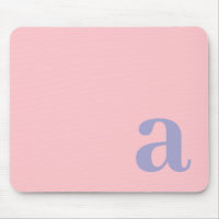 Monogram Letter Pink & Blue Minimalist