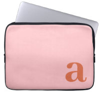 Monogram Letter Pink & Red Minimalist