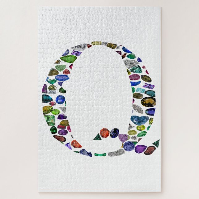 Monogram Letter Q Jigsaw Puzzle (Vertical)