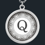 Monogram Letter Q Pendant Necklace<br><div class="desc">Show your pride in your initials wearing a monogram letter pendant.The initial silver pendant also makes a memorable gift for any special occasion for the important people of your life.</div>