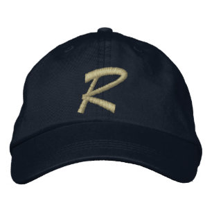 Monogram Letter R Embroidered Hat