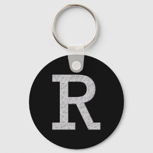 Monogram Letter R Key Ring