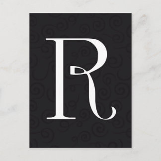 Monogram Letter R Postcard