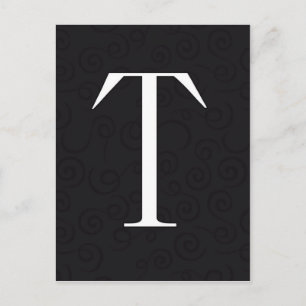 Monogram Letter T Postcard