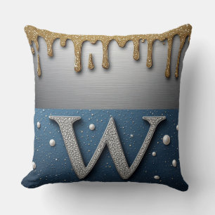 🌸 Monogram Letter W Glam Cosy Home Style 🌸 Cushion