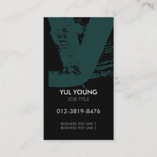 Monogram Letter Y Business Card